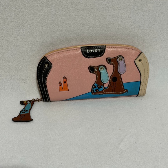 Love Handbags - Love's Pink and Black Dog Purse
